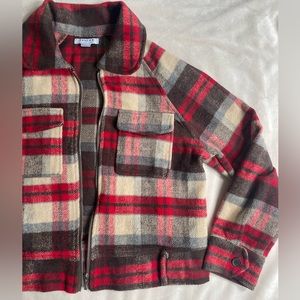 Favlux plaid cropped jacket